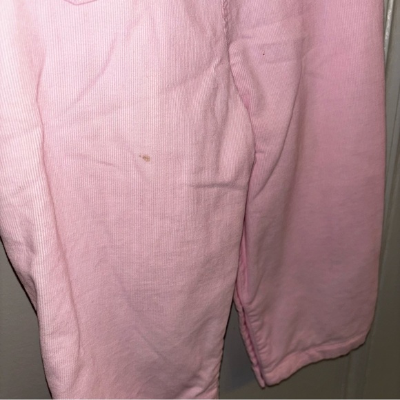 Embroidered Hen Pastel Pink Corduroy Toddler Overalls - Picture 5 of 6